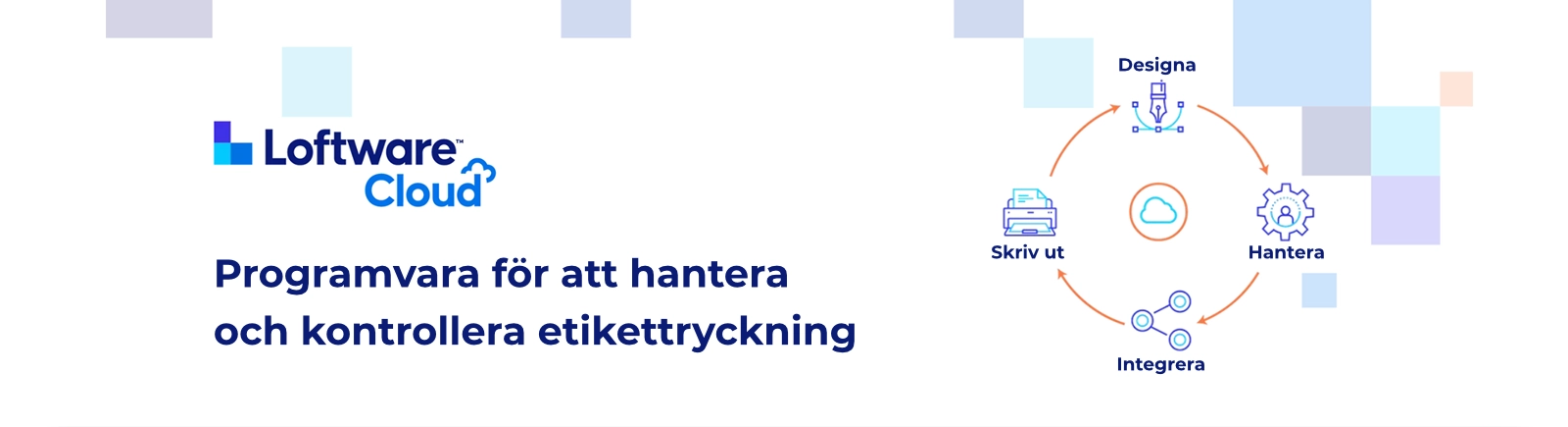 Programvara för att hantera och kontrollera etikettryckning
