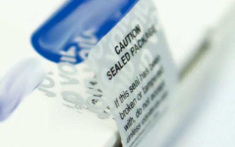 Warranty seals, VOID labels